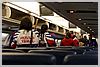 Passengers unboarding the Delta flight at Anchorage.  There were about 20 young atheletes from Russia (Yamal), who will participate in a winter games in Alaska.