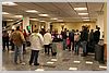 Waiting for luggage at Anchorage International airport