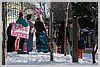 A anti-war/peace rally in the public park