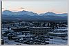 View of downtown Anchorage - the Chugach mountains in the back.